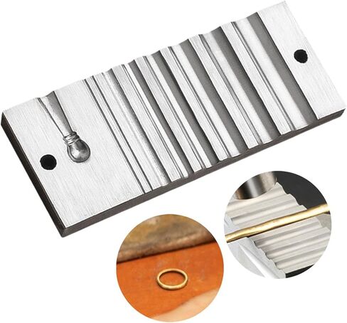 Die Block, Half Round Grooves and Groove, Jewelry Making Block, Metal Forming Block for Bracelets, Style A in Kuwait