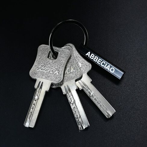 ABBECIAO 12PCS Black Anodized Aluminum 3D Rectangle Metal Stamping Blanks - 1 1/2" x 1/4" Solid Bar Pendants for Keychain Making in Kuwait