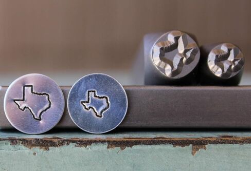 6mm and 8mm US Texas State Metal Stamp Set - 2 Stamps - CH-365TX in Saudi Arabia