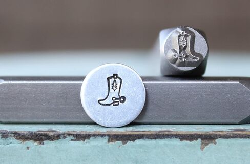 6mm Western Cowboy Boot Left Facing Metal Punch Design Stamp Supply Guy CH472 Gray 3mm in Saudi Arabia