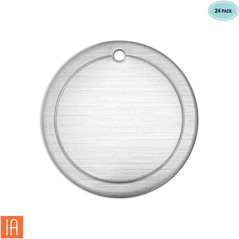 ImpressArt Border Circle 1 "فراغات ختم معدنية ممتازة، 24 قطعة، (ألومنيوم) in Kuwait