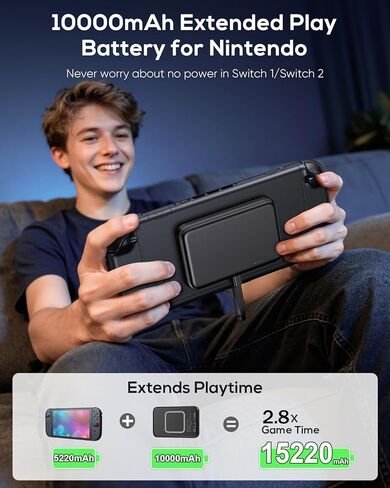 حزمة ملحقات YUANHOT المتوافقة مع Switch OLED بما في ذلك حقيبة الحمل وغطاء الحماية وواقي الشاشة الزجاجي المقسى وحامل الحامل و12 فتحة ألعاب و8 أغطية لمقبض الإبهام - أسود in Kuwait