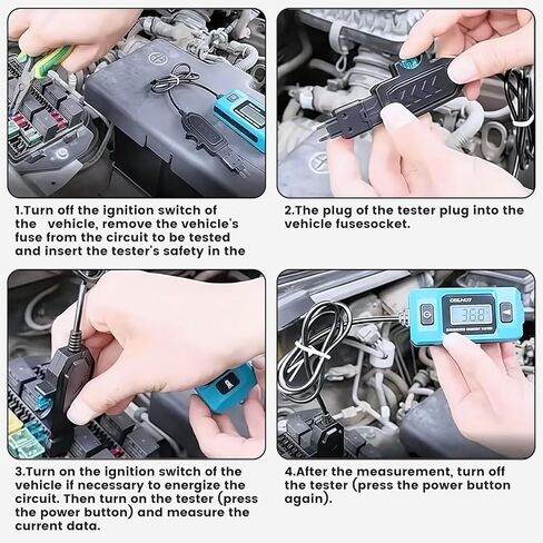 Relay Tester with Battery, Car Fuse Tester, Automotive Circuit Fault Probe Tester, Power Circuit Probe Testers, High-Precision Current Probe Testers, Circuit Testers Automotive with Test Light in Saudi Arabia