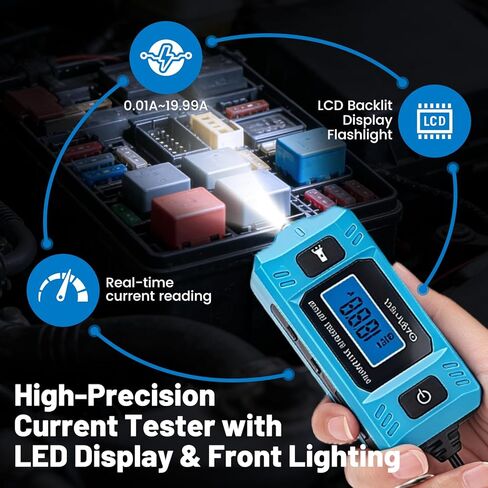 Relay Tester with Battery, Car Fuse Tester, Automotive Circuit Fault Probe Tester, Power Circuit Probe Testers, High-Precision Current Probe Testers, Circuit Testers Automotive with Test Light in Saudi Arabia