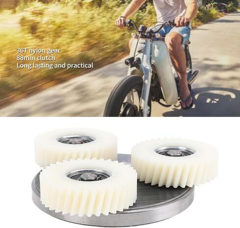 Electric Motor Gear Clutch Kit, 3pcs Nylon 36T Gears with 88mm Clutch Kit for 500 to 750W Motor in Kuwait