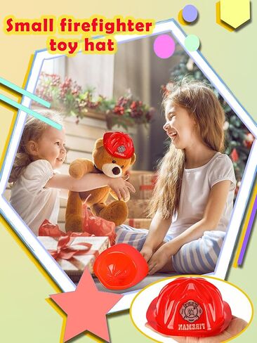 40 Pack 5.7 Inch Small Firefighter Helmet Bulk Small Firefighter Hat Doll Fireman Hat Accessories Plastic Cake Topper for Pet Doll Birthday Decorations in Kuwait