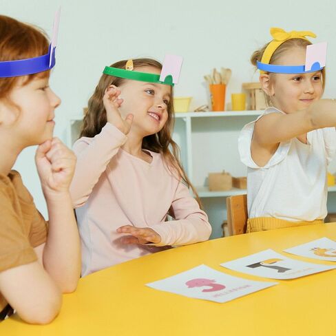12 Pcs Headbands Game - Guess Who Game Headbands - Adjustable Size Can Insert Card Headband for Family Game Interactive Party Activities (Colors) in Saudi Arabia