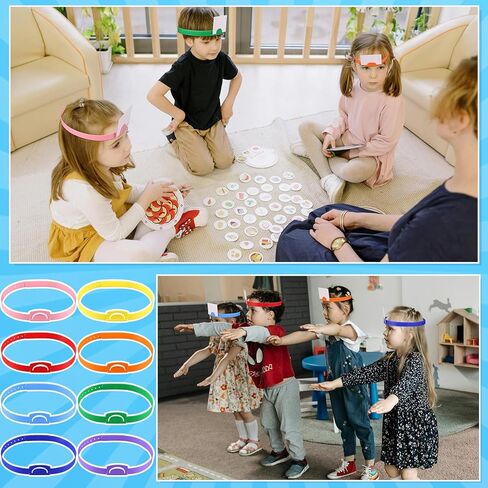 12 Pcs Headbands Game - Guess Who Game Headbands - Adjustable Size Can Insert Card Headband for Family Game Interactive Party Activities (Colors) in Saudi Arabia