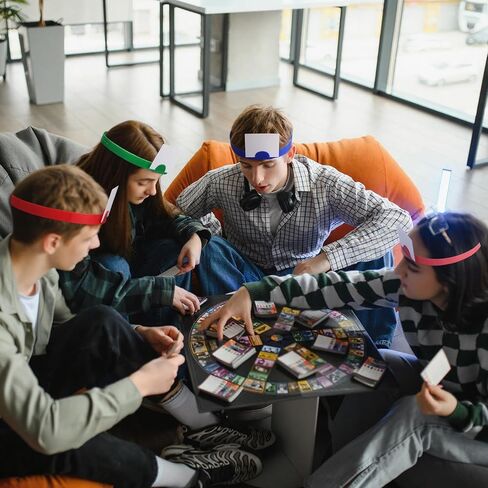 12 Pcs Headbands Game - Guess Who Game Headbands - Adjustable Size Can Insert Card Headband for Family Game Interactive Party Activities (Colors) in Saudi Arabia