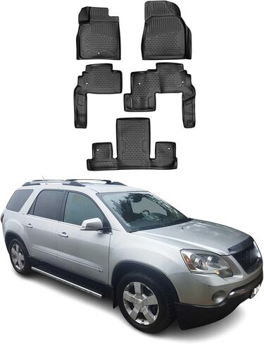 OMAC Cargo Mats Liner for Dodge Grand Caravan 2008-2020 Behind 2nd Row TPE Black in Kuwait