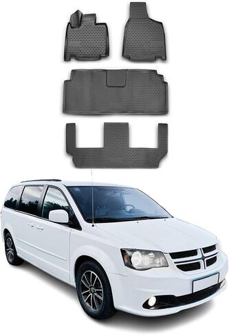 OMAC Cargo Mats Liner for Dodge Grand Caravan 2008-2020 Behind 2nd Row TPE Black in Kuwait
