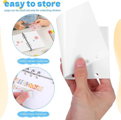 Portable Sticker Collection Album A6 Release Paper Binder with 40 Reusable Sheets for Sticker Organizer and Scrapbooking in Kuwait