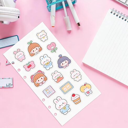 Portable Sticker Collection Album A6 Release Paper Binder with 40 Reusable Sheets for Sticker Organizer and Scrapbooking in Kuwait