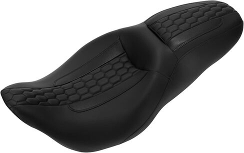 TCT-MOTORPARTS Black Driver & Passenger Seat 2-Up Cushion Fit For Harley Touring Road King Street Glide Electra Glide Road Glide 2009-2023 in Saudi Arabia