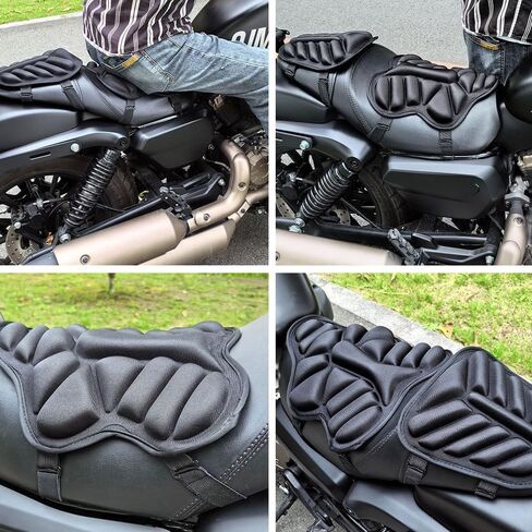 قطعتان من وسادة مقعد الدراجة النارية لـ Kawasaki Concours 14 2008-2023، وسادة مقعد مريحة للدراجة النارية ممتصة للصدمات للرحلات الطويلة وتخفيف الألم وتصميم مضاد للانزلاق in Kuwait