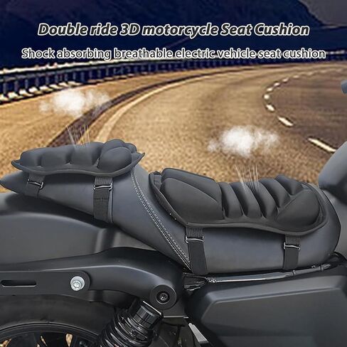 قطعتان من وسادة مقعد الدراجة النارية لـ Kawasaki Concours 14 2008-2023، وسادة مقعد مريحة للدراجة النارية ممتصة للصدمات للرحلات الطويلة وتخفيف الألم وتصميم مضاد للانزلاق in Kuwait