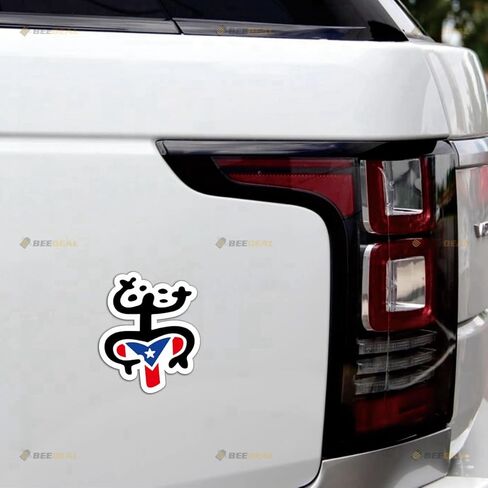 بورتوريكو خريطة العلم Coqui Frog PR مغناطيس السيارة بورتوريكو ملصق مغناطيسي - 2 حزمة عاكسة 4 " - لشاحنة باب الثلاجة قابلة لإعادة الاستخدام للماء b0315p in Kuwait