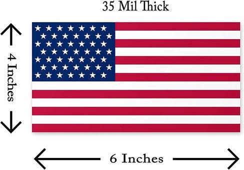 USA Magnet American Flag Bumper Sticker - 4x6 - Weather and UV Resistant from Flexible Magnets (Pack-1) in Saudi Arabia