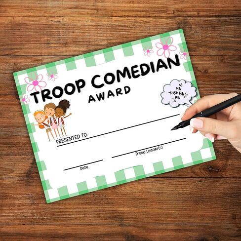 Scout Superlative Awards End of The Year 20pk Individual Troop Designs Appreciation Green Checkered Cookie Seller Recognition Bridge Ceremony Most Likely to in Kuwait