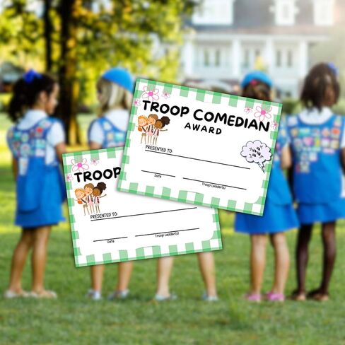 Scout Superlative Awards End of The Year 20pk Individual Troop Designs Appreciation Green Checkered Cookie Seller Recognition Bridge Ceremony Most Likely to in Kuwait