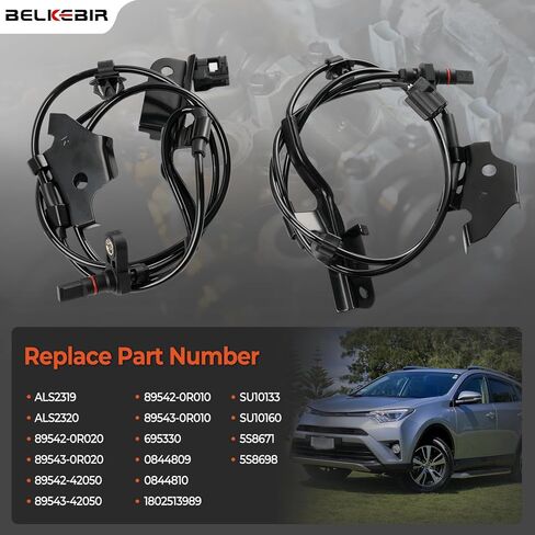 2PCS Front ABS Wheel Speed Sensor Left & Right Compatible with 2006-2018 Toyota RAV4 LE SE XLE EV Limited Sport Platinum Hybrid 2.4 2.5L 3.5L Driver & Passenger Side ABS Sensor Replace ALS2319 ALS2320 in Saudi Arabia