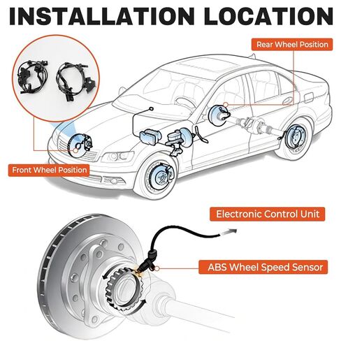 2PCS Front ABS Wheel Speed Sensor Left & Right Compatible with 2006-2018 Toyota RAV4 LE SE XLE EV Limited Sport Platinum Hybrid 2.4 2.5L 3.5L Driver & Passenger Side ABS Sensor Replace ALS2319 ALS2320 in Saudi Arabia