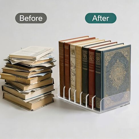 2 Pcs Acrylic Notebook Organizer,7 Slots Desktop Notebook Storage Organizer,Book Notebook Organizer for Desk,Workspace Organizers for Office,Home,School in Kuwait