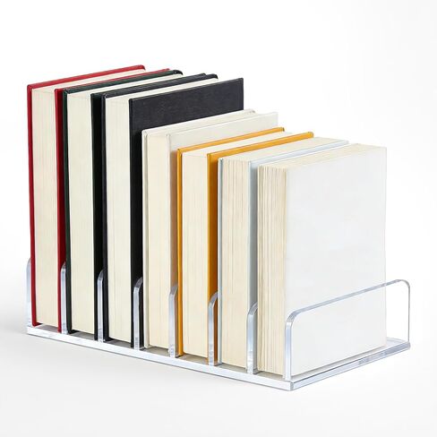 2 Pcs Acrylic Notebook Organizer,7 Slots Desktop Notebook Storage Organizer,Book Notebook Organizer for Desk,Workspace Organizers for Office,Home,School in Kuwait