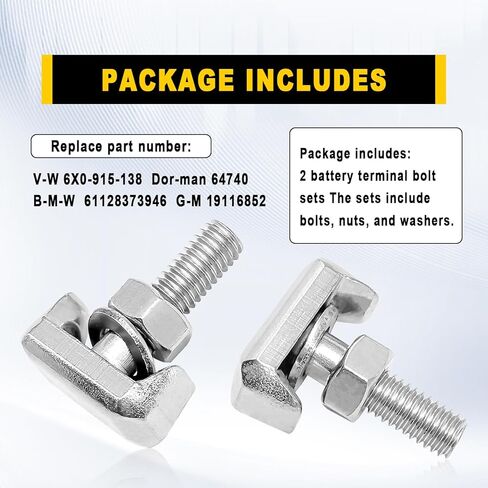 محطة البطارية T-Bolt استبدال OE # 6X0915138 61128373946 متوافق مع GMC VW BMW Chevy كابل البطارية موسع T Bolt in Kuwait