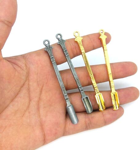 مجموعة ملاعق مجرفة صغيرة مكونة من 4 قطع، ملعقة صغيرة للحرف اليدوية، ملاعق سعوط سلاسل مفاتيح مزخرفة، متعددة الألوان in Saudi Arabia