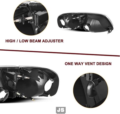 JSBOYAT 4pcs Headlight Assembly Headlamp with Corner Light For 97-03 Ford F-150 04 Ford F150 Heritage 97-02 Ford Expedition 97-99 F250, Chrome Housing with Clear Reflector in Kuwait