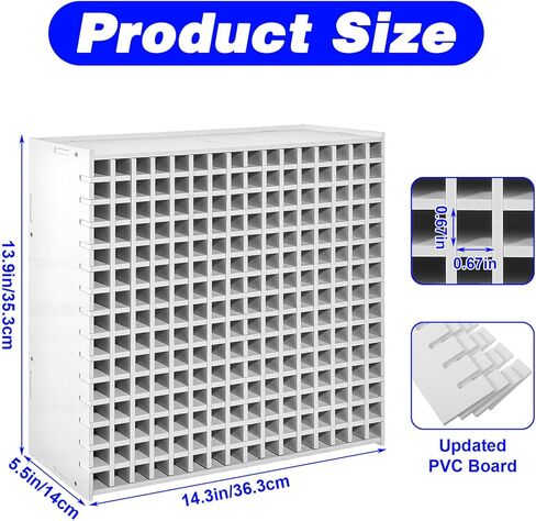 Marker Organizer 240-Slot Marker Holder Art Supply Storage Rack with Adjustable Dividers, Desktop Pen Holder for Colored Pencils and Brushes, White in Saudi Arabia