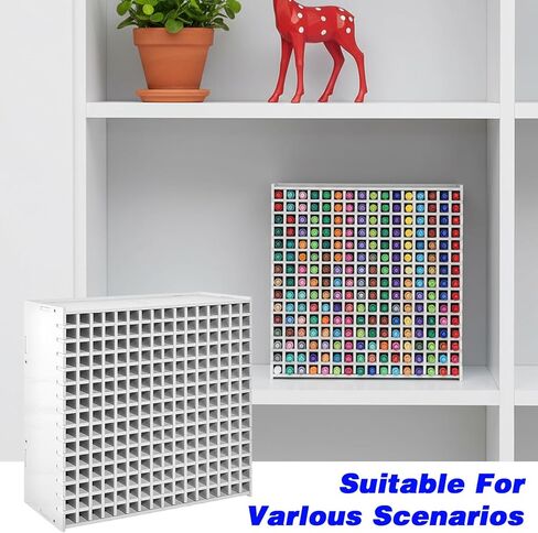 Marker Organizer 240-Slot Marker Holder Art Supply Storage Rack with Adjustable Dividers, Desktop Pen Holder for Colored Pencils and Brushes, White in Saudi Arabia
