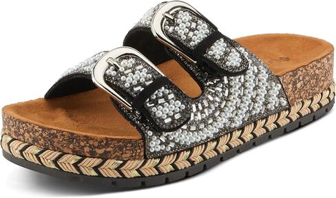 PATRIZIA Women's Pearline Platform Slide Sandal - Pearl-Beaded Slide Cork in Saudi Arabia