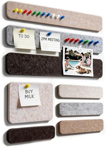 Modular Cork Board Alternative Felt Strip Board-Customizable Pin Board Set with Multi-Size Strips&20Push Pins, Adhesive Install for Wall Organization & Home Office Decor in Saudi Arabia