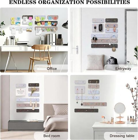Modular Cork Board Alternative Felt Strip Board-Customizable Pin Board Set with Multi-Size Strips&20Push Pins, Adhesive Install for Wall Organization & Home Office Decor in Saudi Arabia