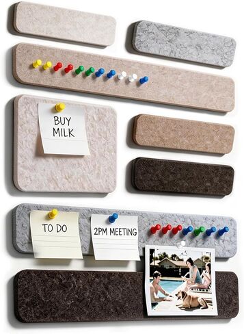 Modular Cork Board Alternative Felt Strip Board-Customizable Pin Board Set with Multi-Size Strips&20Push Pins, Adhesive Install for Wall Organization & Home Office Decor in Saudi Arabia