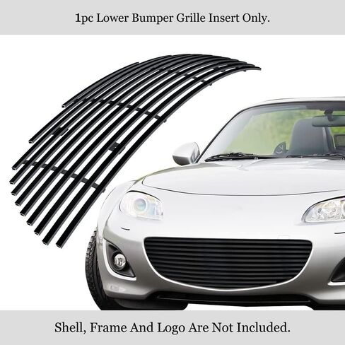 APS Compatible with Mazda MX-5 2009-2012 Miata Honeycomb Style Only Lower Bumper Stainless Steel Black 8x6 Horizontal Billet Front Grill Grille Insert M66648J in Kuwait
