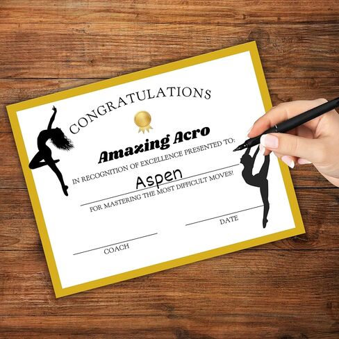 Dance Team Achievement Awards 30pk 8.5x11" Unique Certificates Superlatives End of Year Studio Dancer Recognition Performance in Kuwait