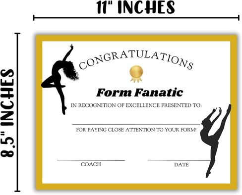 Dance Team Achievement Awards 30pk 8.5x11" Unique Certificates Superlatives End of Year Studio Dancer Recognition Performance in Kuwait