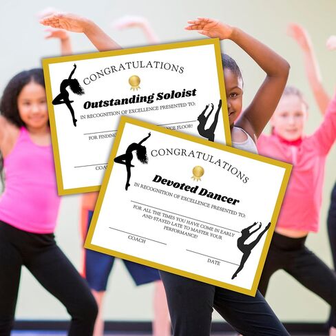 Dance Team Achievement Awards 30pk 8.5x11" Unique Certificates Superlatives End of Year Studio Dancer Recognition Performance in Kuwait