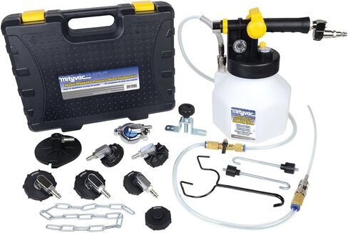 Mityvac MVB1050 Hydraulic Brake Service Kit, MV7840 Air-Operated Pressure Bleeder with 2.5 Quart Reservoir, MVA575 Flex Hose, MVA6855 Master Cylinder Cap Adapter Set, Hybrid and EV Compatible in Kuwait