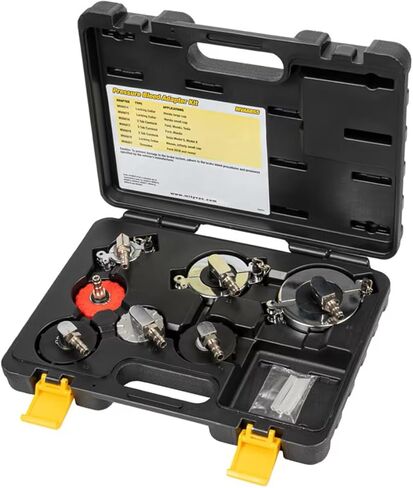 Mityvac MVB1050 Hydraulic Brake Service Kit, MV7840 Air-Operated Pressure Bleeder with 2.5 Quart Reservoir, MVA575 Flex Hose, MVA6855 Master Cylinder Cap Adapter Set, Hybrid and EV Compatible in Kuwait