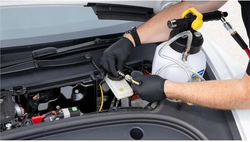 Mityvac MVB1050 Hydraulic Brake Service Kit, MV7840 Air-Operated Pressure Bleeder with 2.5 Quart Reservoir, MVA575 Flex Hose, MVA6855 Master Cylinder Cap Adapter Set, Hybrid and EV Compatible in Kuwait