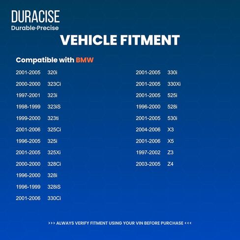 مستشعر موضع العمود المرفقي للمحرك من DURACISE متوافق مع 1996-2006 BMW 320i 323Ci 323i 323is 325Ci 325i 325xi 328Ci 328i 330Ci 330i 330xi، 525i 528i 530i، X3، X5، Z3، زد 4، #12141709616، 12141744492 in Kuwait