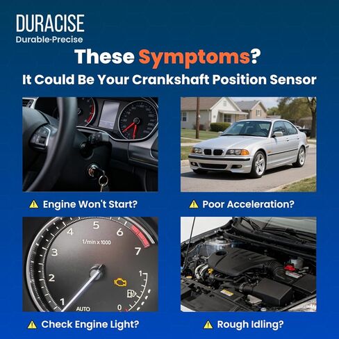 مستشعر موضع العمود المرفقي للمحرك من DURACISE متوافق مع 1996-2006 BMW 320i 323Ci 323i 323is 325Ci 325i 325xi 328Ci 328i 330Ci 330i 330xi، 525i 528i 530i، X3، X5، Z3، زد 4، #12141709616، 12141744492 in Kuwait