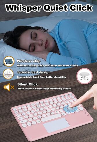 Wireless Bluetooth Keyboard with Multi-Touch Touchpad Ultrathin Small Portable Rechargeable,Mini Keyboard with Trackpad, Magnetic ,for iPad,iOS,Android,Windows,Mac,Tablet,Smartphone,Surface, Black in Saudi Arabia