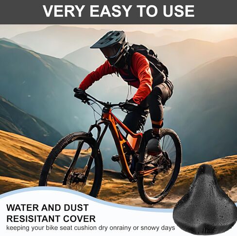 JoanofArc Bike Seat Cover Waterproof, Rain Cover with Drawstring for Mountain Bicycle, Rain Dustproof Cover, Suitable for Outdoor Riding, Easy on and Off with Drawstring Strap, 2 Packs in Saudi Arabia