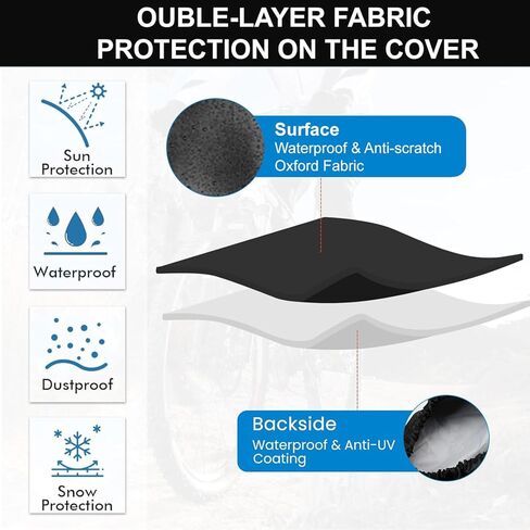 JoanofArc Bike Seat Cover Waterproof, Rain Cover with Drawstring for Mountain Bicycle, Rain Dustproof Cover, Suitable for Outdoor Riding, Easy on and Off with Drawstring Strap, 2 Packs in Saudi Arabia
