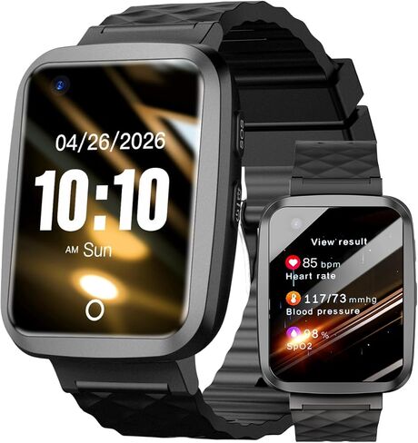 Fall Detection Smart Watch for Seniors with GPS Tracking, SOS Alert & HD Video Call, Waterproof Fitness Tracker for Dementia/Alzheimer’s, 4G Safety (Modern, Red) in Saudi Arabia